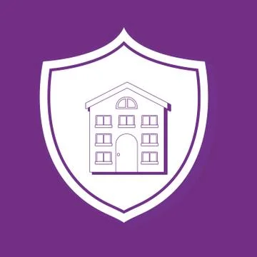 Shield and house design Ilustração Stock