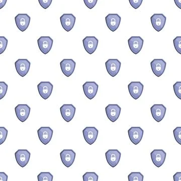 Shield and padlock icons creating security pattern 스톡 일러스트
