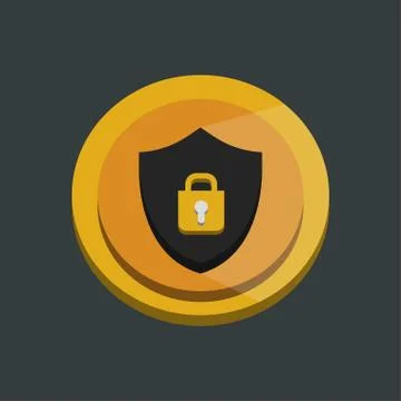 Shield and padlock. Protect and Security concept. security logo for company. イラスト素材