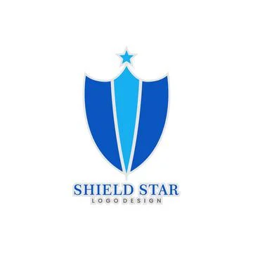 Shield And Star Logo Stock Illustration
