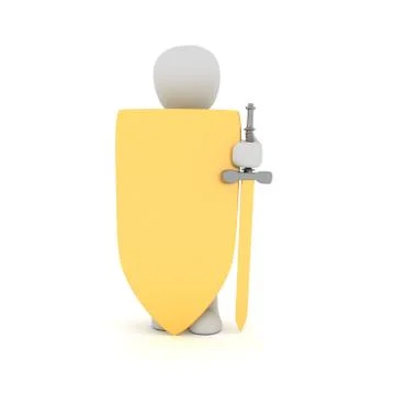 Shield and sword Stock Illustration