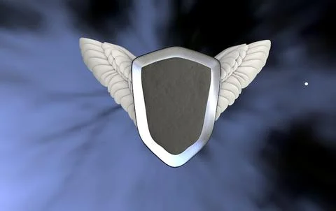Shield and wings 3D Model