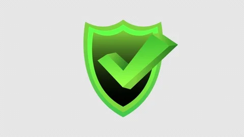 Shield animation with a tick. 動画素材 152990195