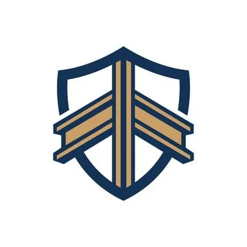 Shield Arrow Logo Design with Strong Security Protection Corporate Identity Stockillustratie