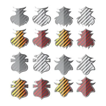 Shield art illustration Illustrazione stock