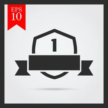 Shield badge with ribbon Stock-Illustration