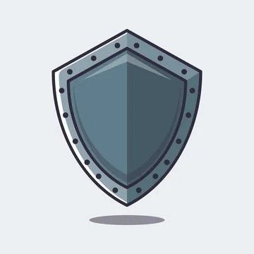 Shield. cartoon vector illustration. Stock Illustration