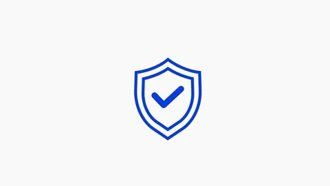 Shield with Cheak mark protect product concept animation on background Stock Footage 260902688