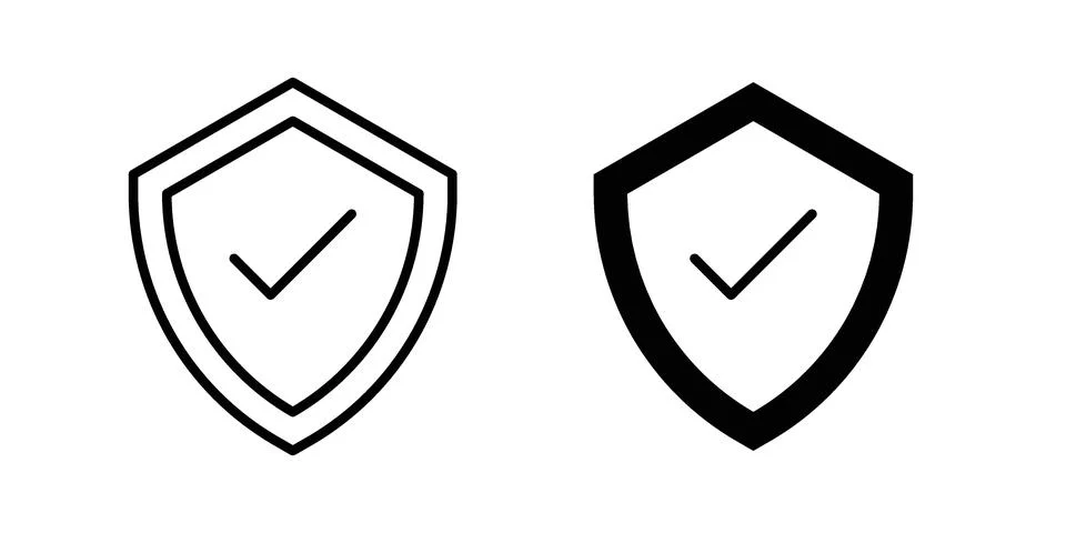 Shield check icon Illustration set. Vector Eps10 for apps イラスト素材