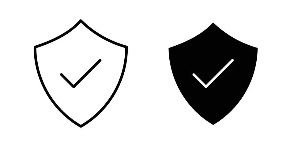 Shield check icon vector design illustrations イラスト素材