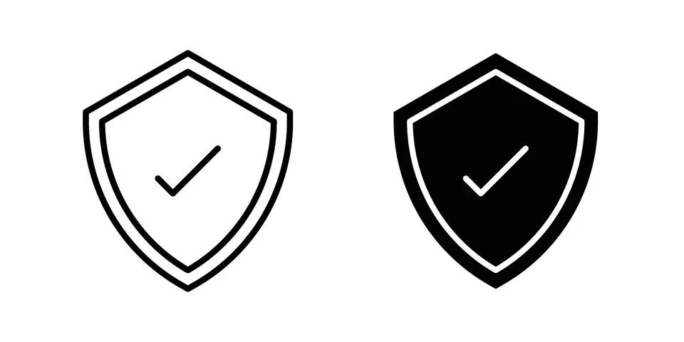 Shield check icon vector, illustration icon set Stock-Illustration