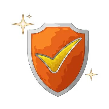 Shield check illustration Stock Illustration