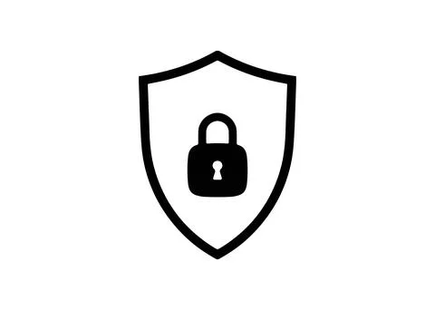 Shield Check Mark Icon Outline and Solid Style Vector Stock Illustration