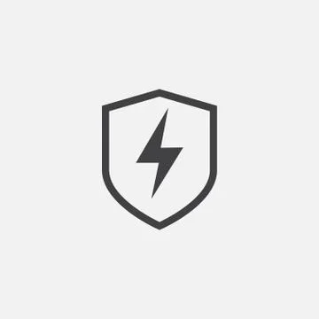 Shield with check mark Icon Vector Logo Template, protect logo Stock Illustration