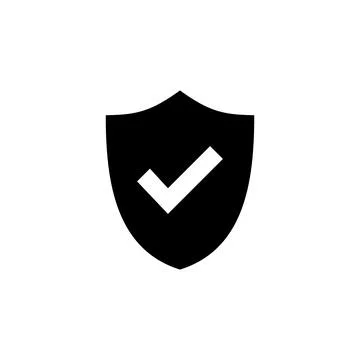 Shield check mark  icon vector. Protection approve sign. Safe icon vector Stock Illustration
