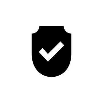 Shield check mark  icon vector. Protection approve sign. Safe icon vector Stock Illustration