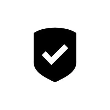 Shield check mark  icon vector. Protection approve sign. Safe icon vector Stock Illustration