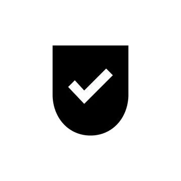 Shield check mark  icon vector. Protection approve sign. Safe icon vector Stock Illustration