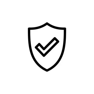 Shield check mark  icon vector. Protection approve sign. Safe icon vector Stock Illustration