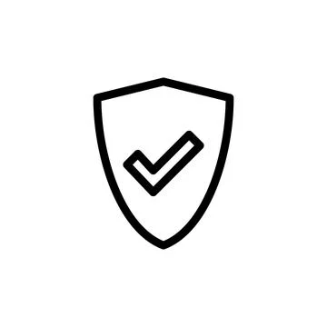 Shield check mark  icon vector. Protection approve sign. Safe icon vector Stock Illustration