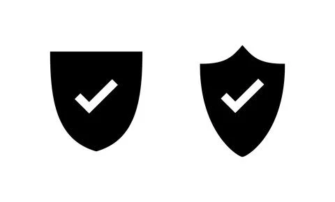 Shield check mark icon vector. Protection approve sign. Insurance icon Stock Illustration