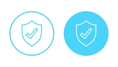 Shield check mark icon vector. Protection approve sign. Insurance icon Illustrazione stock