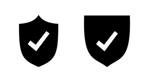 Shield check mark icon vector. Protection approve sign. Insurance icon Stock Illustration