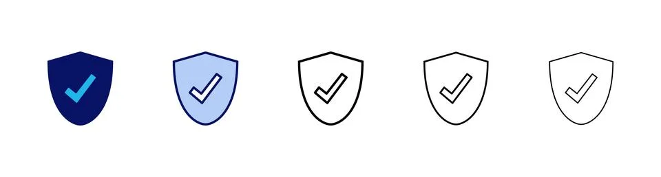 Shield check mark icon vector. Protection approve sign. Insurance icon Stock Illustration