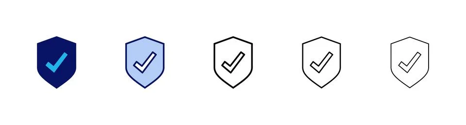 Shield check mark icon vector. Protection approve sign. Insurance icon Stock Illustration