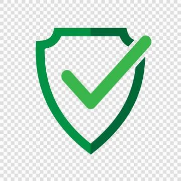 Shield check mark logo icon Stock Illustration