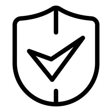 Shield with check mark, representing security and protection Stock Illustration