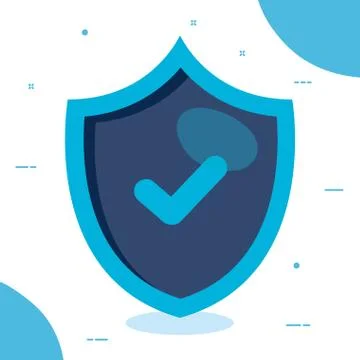 Shield with check mark of security system vector design Stock Illustration