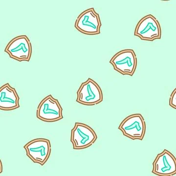 Shield check mark vector seamless pattern Stock Illustration