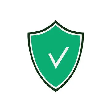 Shield check. Security icon. Vector illustration Stock Illustration