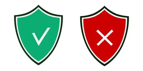 Shield check. Security icon. Vector illustration Stock Illustration