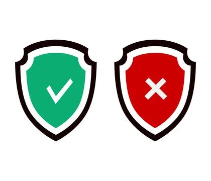 Shield check. Security icon. Vector illustration Stock Illustration