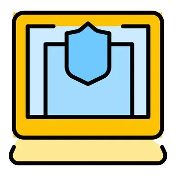 Shield computer icon vector flat Stock Illustration
