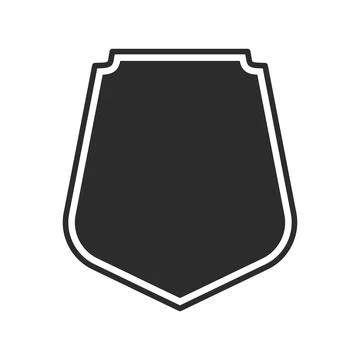 Shield with contour.  Safe and protect logo. Fully editable vector image. Stock Illustration