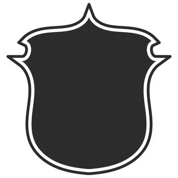 Shield with contour.  Safe and protect logo. Fully editable vector image. Stock Illustration