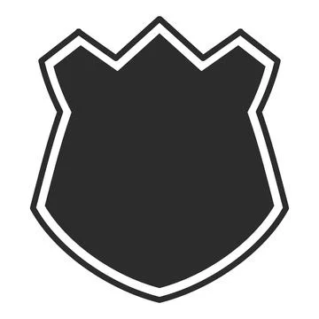 Shield with contour.  Safe and protect logo. Fully editable vector image. Stock Illustration