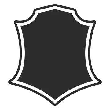 Shield with contour.  Safe and protect logo. Fully editable vector image. Stock Illustration