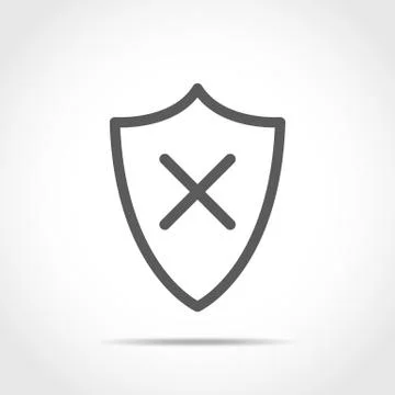 Shield with cross. Vector illustration. Stock Illustration