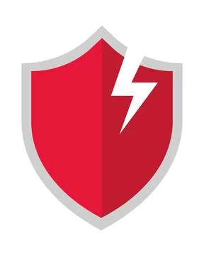 Shield cyber fraud Stock Illustration