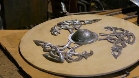 Shield with decorative elements Stock Photos