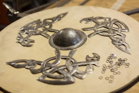 Shield with decorative elements Stock Photos