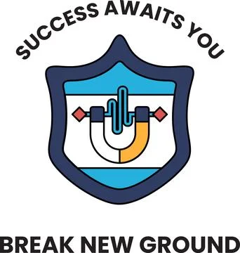 Shield design features bold, clean lines Stock Illustration