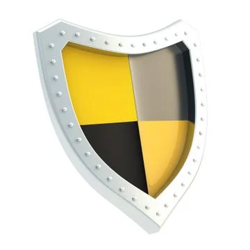 Shield divided in four sectors Stockillustratie