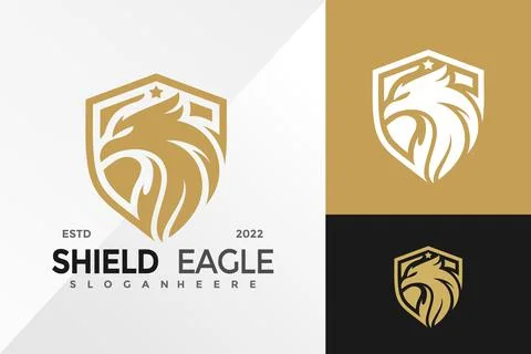Shield Eagle Logo Design Vector illustration template Stock Illustration