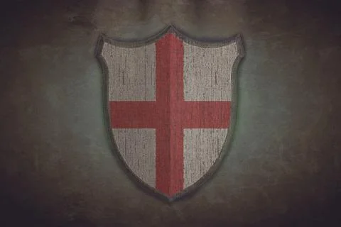 Shield with england flag. Stock Illustration