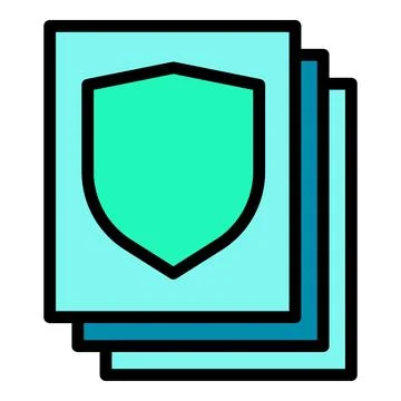 Shield files icon vector flat Ilustración de archivo